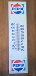 1970s Metal Pepsi Wall Thermometer Advertisement