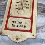 Polk Oil Co Antique Thermometer Metal Sign