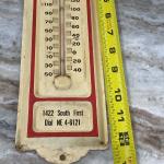 Polk Oil Co Antique Thermometer Metal Sign