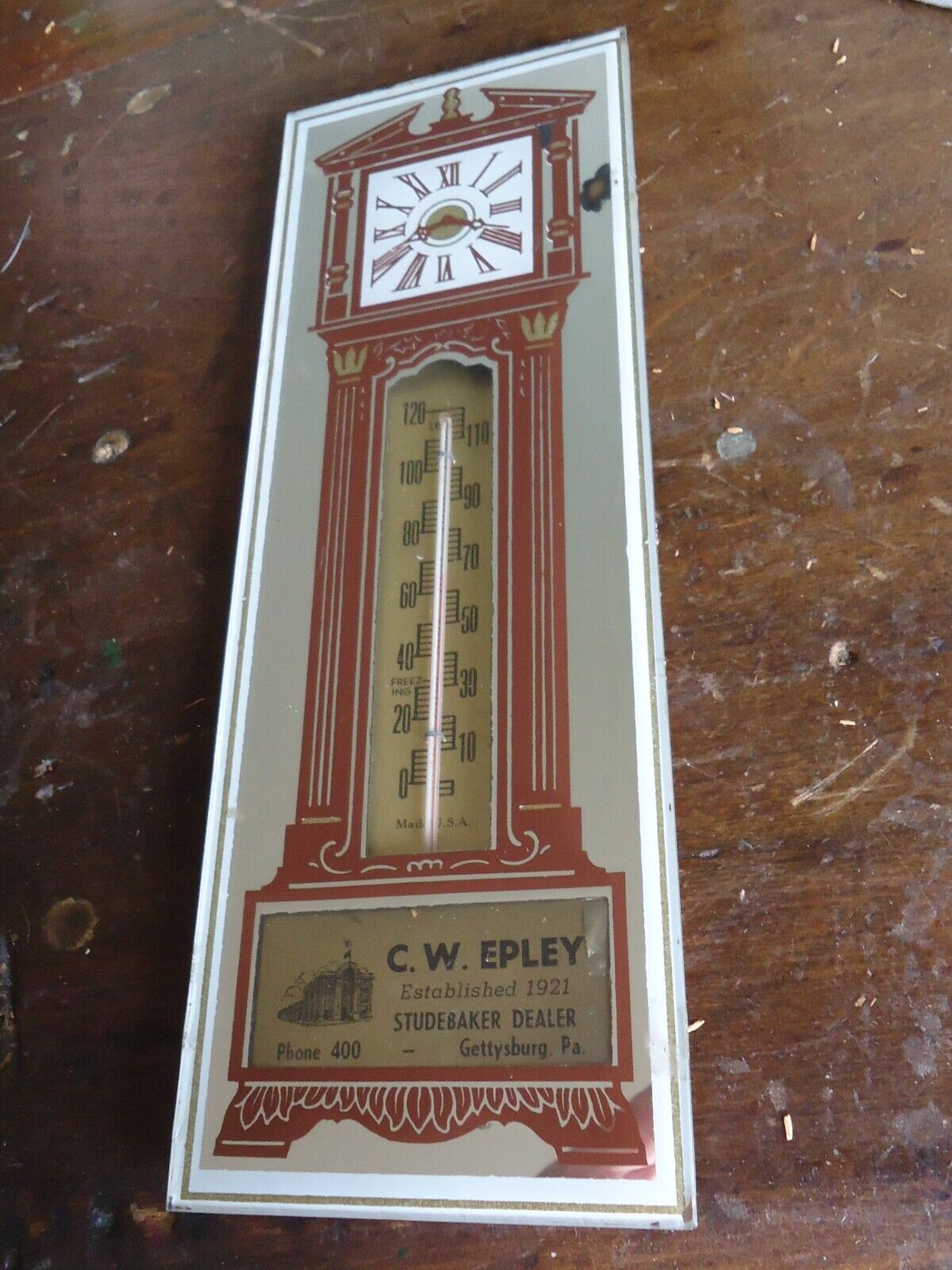 Gettysburg Studebaker Advertising Thermometer