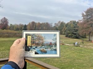 1961 Vintage Outdoor Fall Theme Thermometer