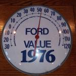 1976 Ford Automobile Vintage Round Thermometer