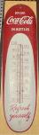1950's Coca-Cola "Cigar" Metal Thermometer