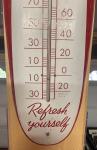 1950's Coca-Cola "Cigar" Metal Thermometer