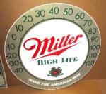 Miller High Life Vintage Thermometer Sign 12