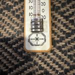 Vintage Wooden Wall Advertising Thermometer
