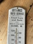 1920s Vintage Auto Service Thermometer Sign