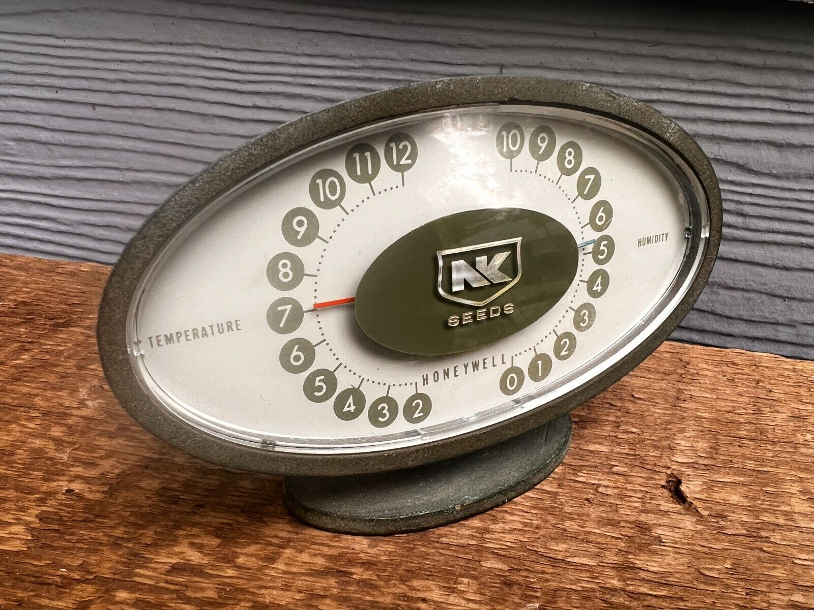 Rare Antique Honeywell NK Seeds Table Thermometer