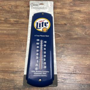 Vintage Miller Lite Beer Advertising Thermometer Sign