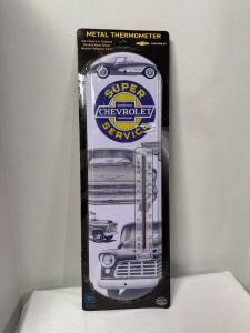 Chevrolet Super Service Vintage Metal Thermometer 17