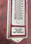 Vintage Bank of Danville Metal Thermometer 13" x 3.75