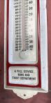 Vintage Bank of Danville Metal Thermometer 13" x 3.75