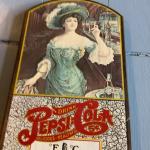 Vintage Pepsi-Cola Wooden Thermometer Sign 23” X 7”