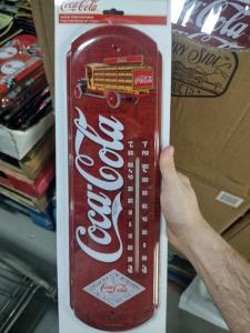 Coca-Cola Vintage Truck Metal Thermometer Sign