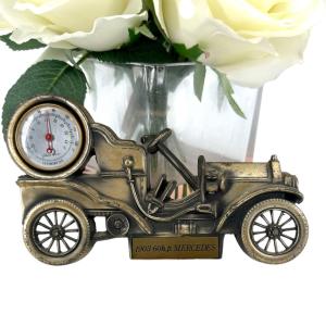Mercedes Benz Vintage Wall Thermometer - Bronze Tone