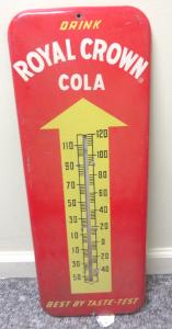 R C Cola Vintage Tin Wall Thermometer