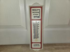 Negley’s Well Drilling Vintage Plastic Thermometer
