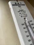 B & T Refrigeration Co Vintage Metal Thermometer