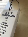 B & T Refrigeration Co Vintage Metal Thermometer