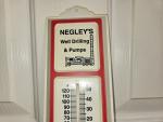 Negley’s Well Drilling Vintage Plastic Thermometer