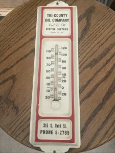 Vintage Oil Company Advertising Thermometer