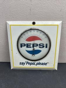 1960s Pepsi "Say Pepsi Please" Thermometer Sign