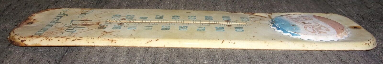 PEPSI COLA Embossed Bottle Cap Thermometer