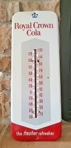Royal Crown Cola Vintage Metal Wall Thermometer