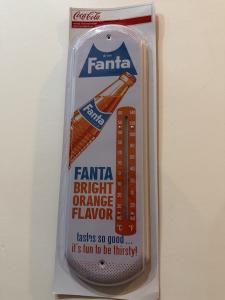 Fanta Orange Vintage Metal Thermometer Sign