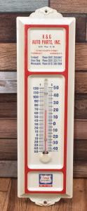 K & G I-Way Auto Parts Vintage Thermometer