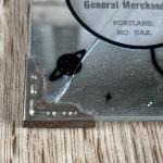 Vintage Portland General Merchandise Thermometer Mirror