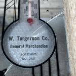 Vintage Portland General Merchandise Thermometer Mirror