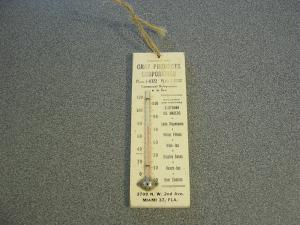Scotsman Ice Vintage Wood Advertising Thermometer