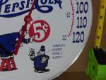 Pepsi-Cola 5c Policemen Round Thermometer Sign