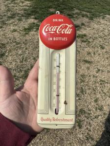 1950s Coca Cola Thermometer Advertising Sign