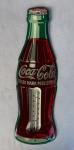 1957 Coca Cola Bottle Metal Thermometer Sign