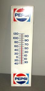 Vintage 1975 Pepsi Soda Thermometer Sign Display
