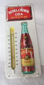 Royal Crown Cola Antique Tin Wall Thermometer