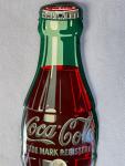 1957 Coca Cola Bottle Metal Thermometer Sign