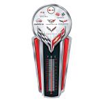 Chevrolet Corvette Logo Vintage Thermometer 17.5"x7.5