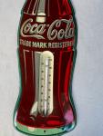 1957 Coca Cola Bottle Metal Thermometer Sign