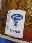 Vintage Ford Porcelain Thermometer V8 Motor Service