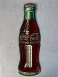 1957 Coca Cola Bottle Metal Thermometer Sign