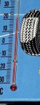 Vintage Continental Tires Porcelain Thermometer Sign