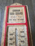 Gordman Seed Vintage Metal Advertising Thermometer