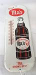 Vintage Ma's Root Beer Tin Wall Thermometer