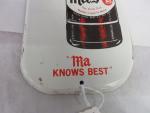 Vintage Ma's Root Beer Tin Wall Thermometer