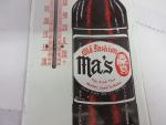 Vintage Ma's Root Beer Tin Wall Thermometer