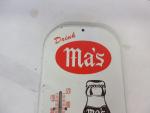Vintage Ma's Root Beer Tin Wall Thermometer