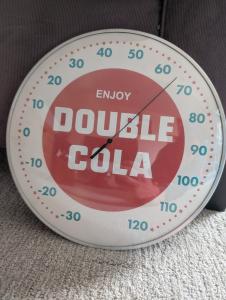 Vintage Double Cola 12" Soda Thermometer